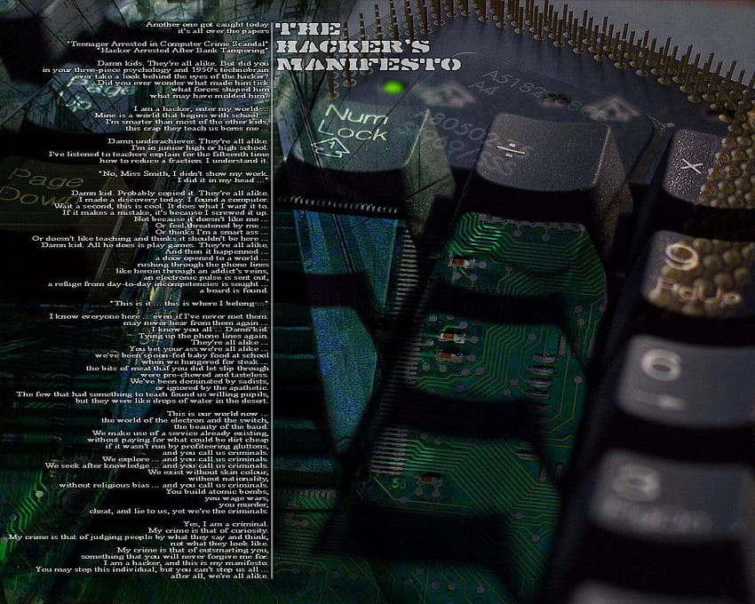 Our Hacker Manifesto by texas HD wallpaper