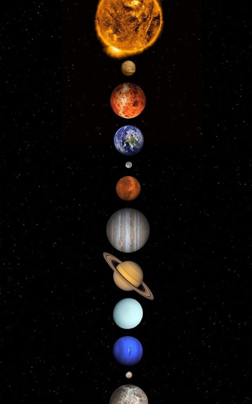 수성 금성 지구 화성 목성 토성 천왕성 및 해왕성 [900x1600], 모바일 및 태블릿, 천왕성 행성 HD 전화 배경 화면