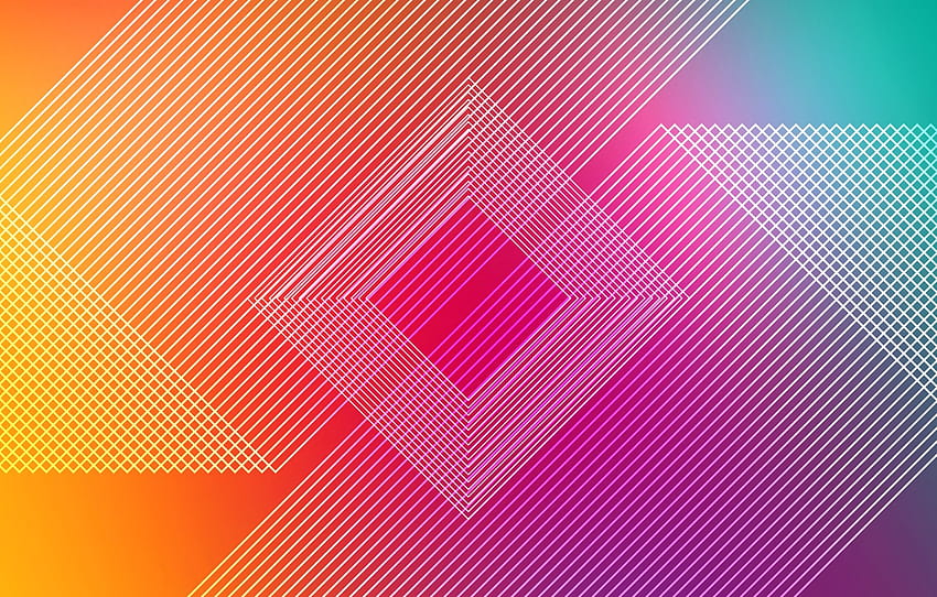line, background, figure, yellow, pink, lines, rhombus, fon, figures, rhombus , section абстракции HD wallpaper