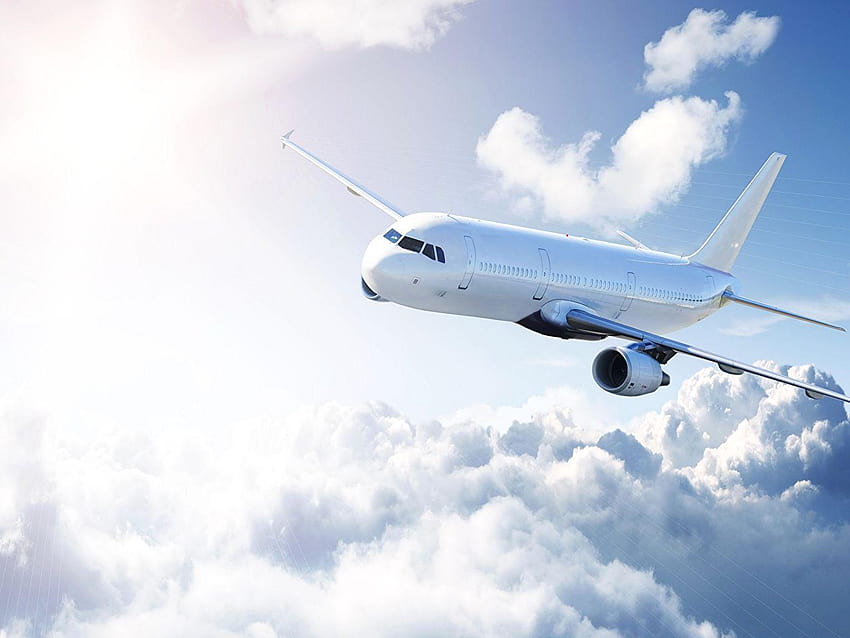 Airplane Passenger Airplanes Sky Clouds Aviation, avion HD wallpaper