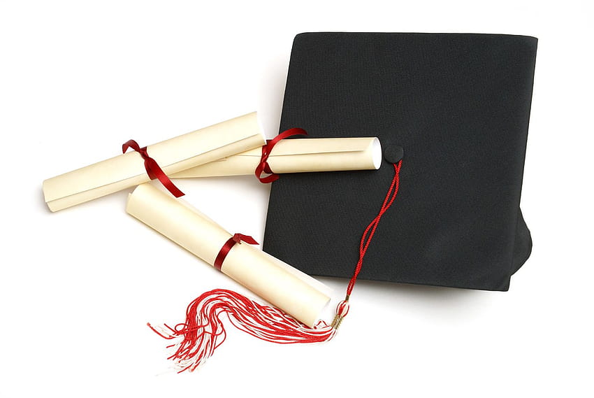 Diplom und Abschlusskappe 25355 HD-Hintergrundbild