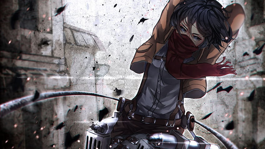 Mikasa Ackerman, Mask, Attack On Titan, Anime Girl, , Background, Be3395, mikasa pc HD wallpaper
