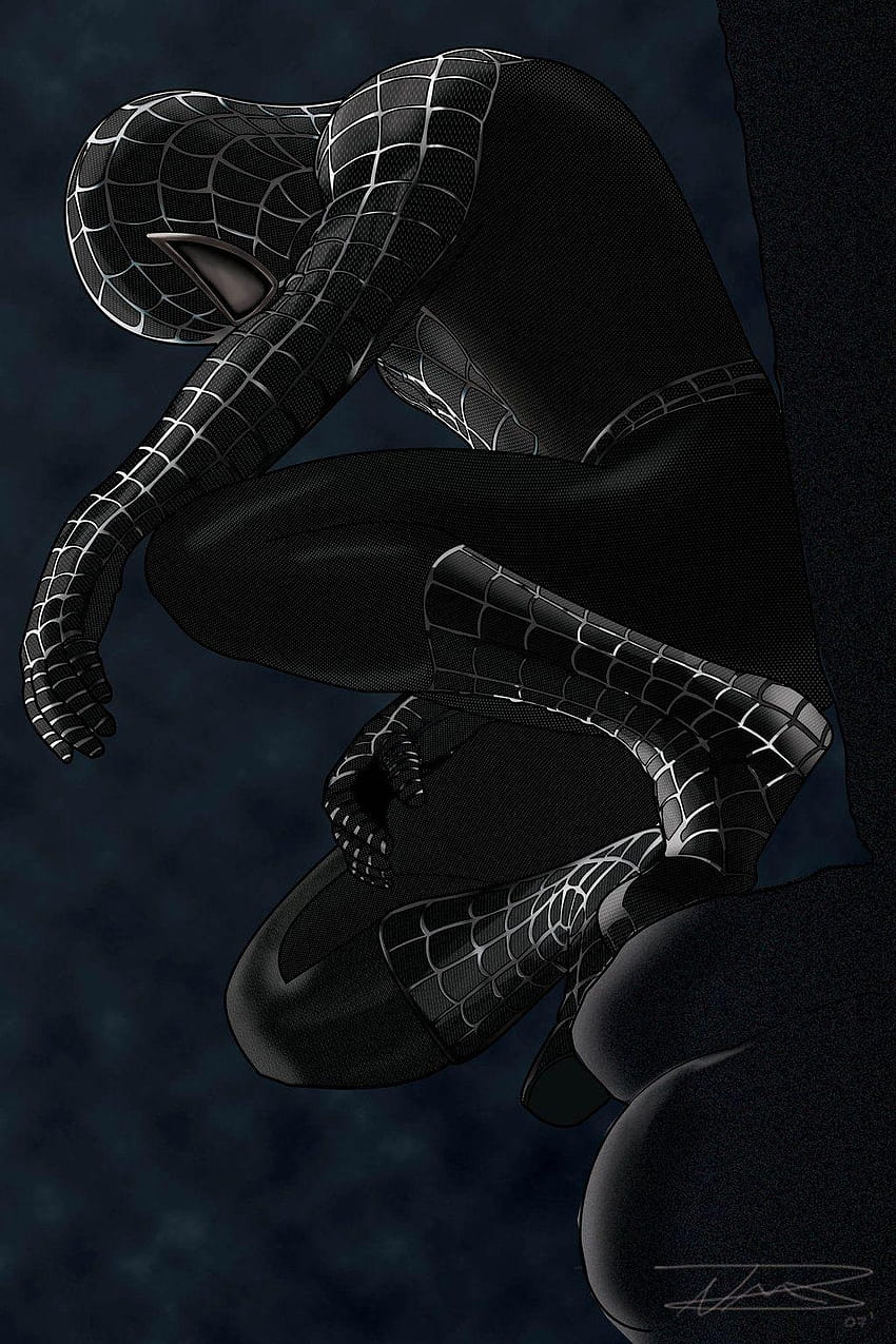 Symbiote Spiderman by reapergt, spiderman 3 black suit HD phone wallpaper