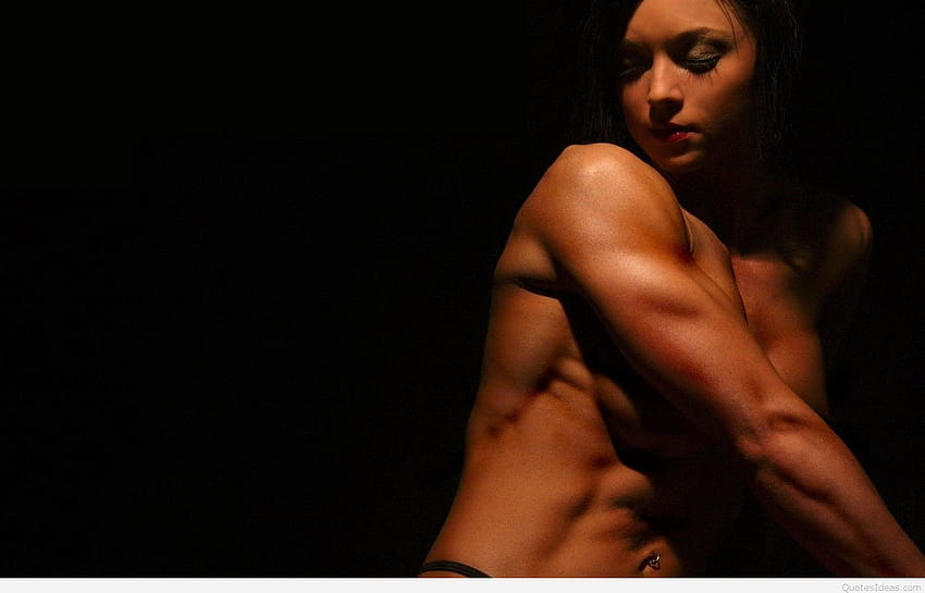 Musculação feminina fitness, músculos femininos papel de parede HD