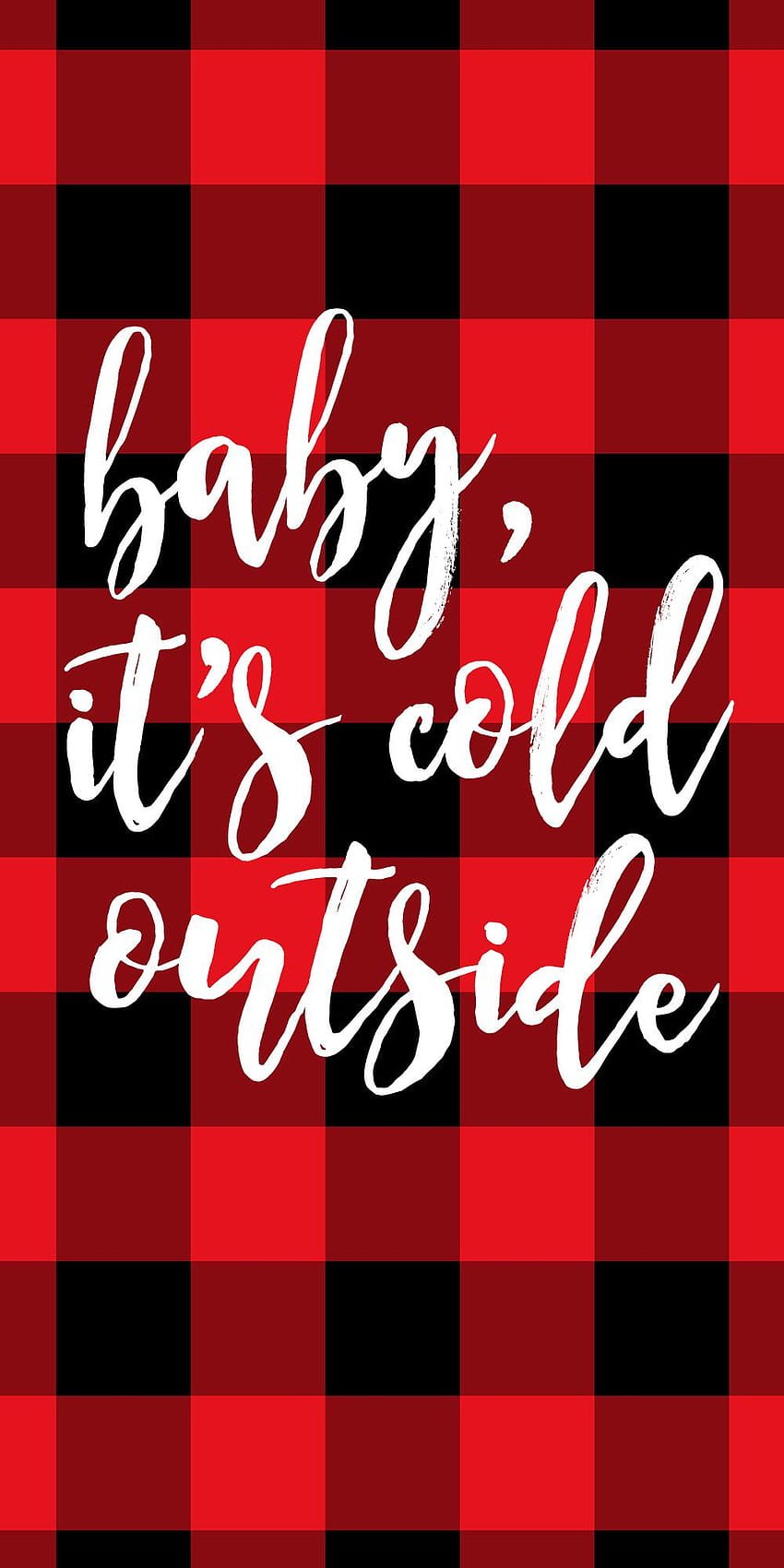 CASETiFY iPhone case with it's cold outside. Holding this printing, plaids christmas HD phone wallpaper