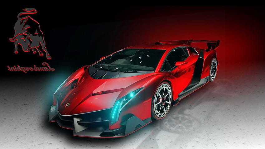 Lamborghini Veneno Red Art, lamborghini veneno high resolution HD wallpaper