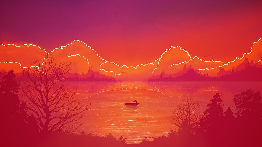Rusty Lake Sunset ...zwitschern HD-Hintergrundbild