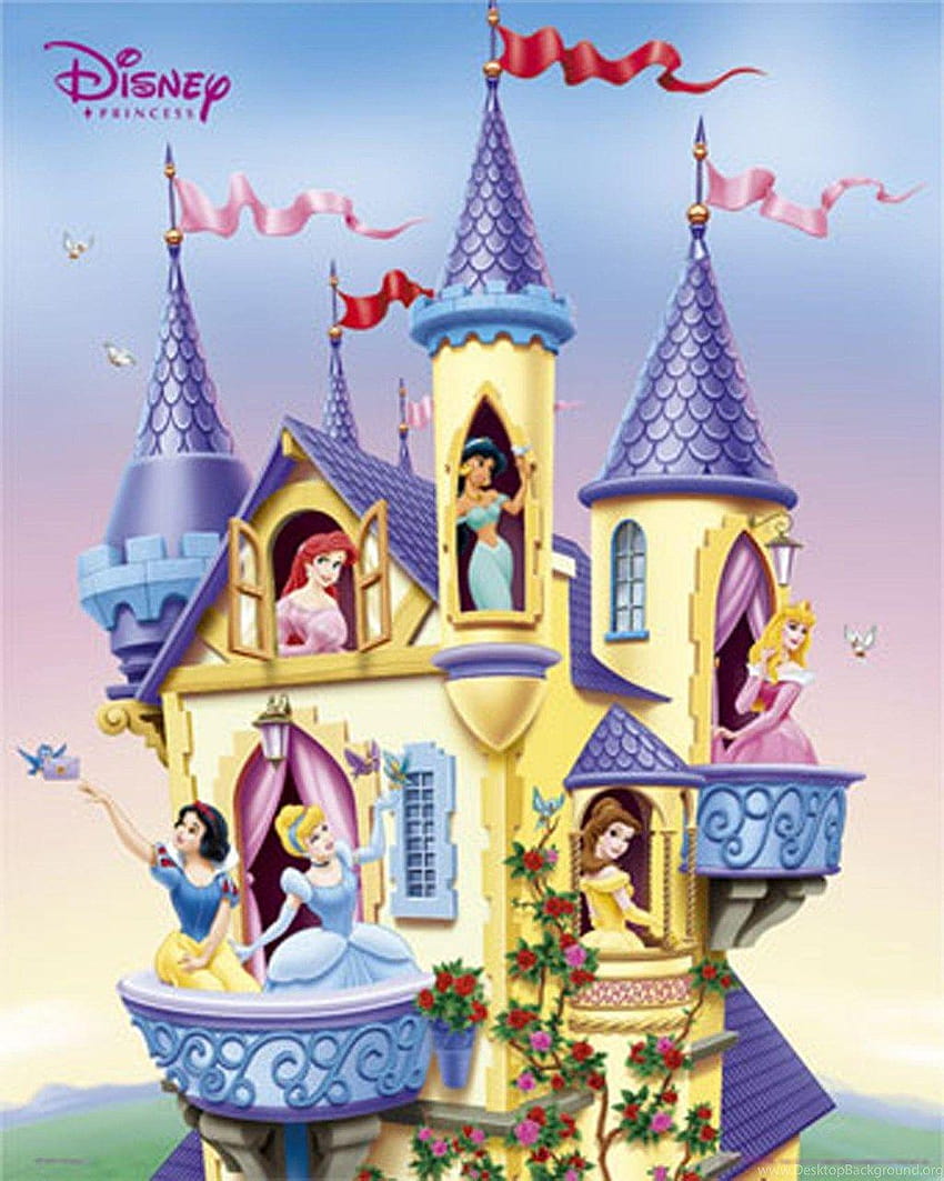 Dla tła zamku księżniczki Disneya, księżniczka tła zamku Tapeta na telefon HD