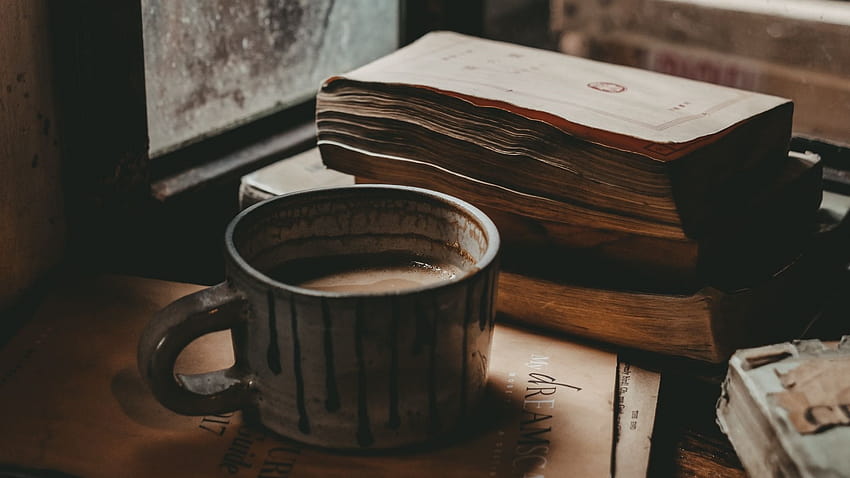 24 Book and Coffee, aesthetic coffee computer HD wallpaper