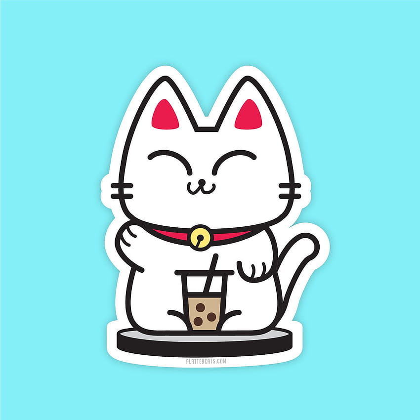 Boba Kitty, boba kitten HD phone wallpaper