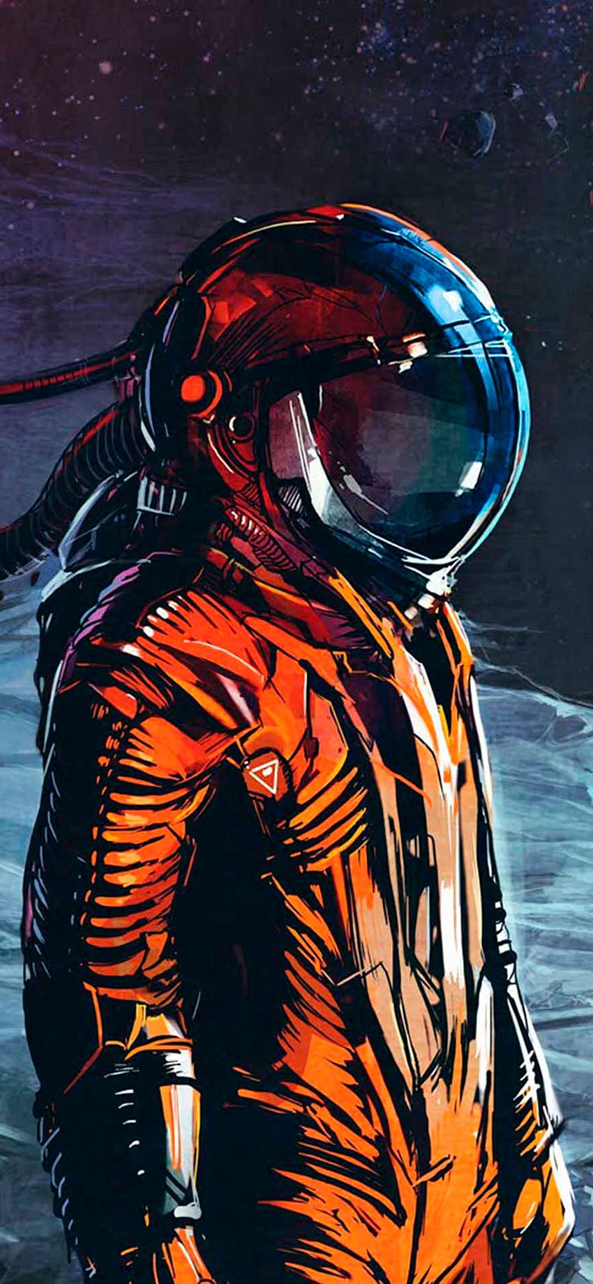 Cartoon Astronaut Iphone HD phone wallpaper