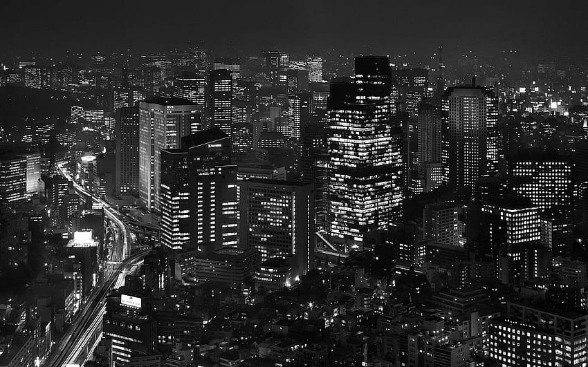 Sfondi di Tokyo in bianco e nero, Giappone nero Sfondo HD