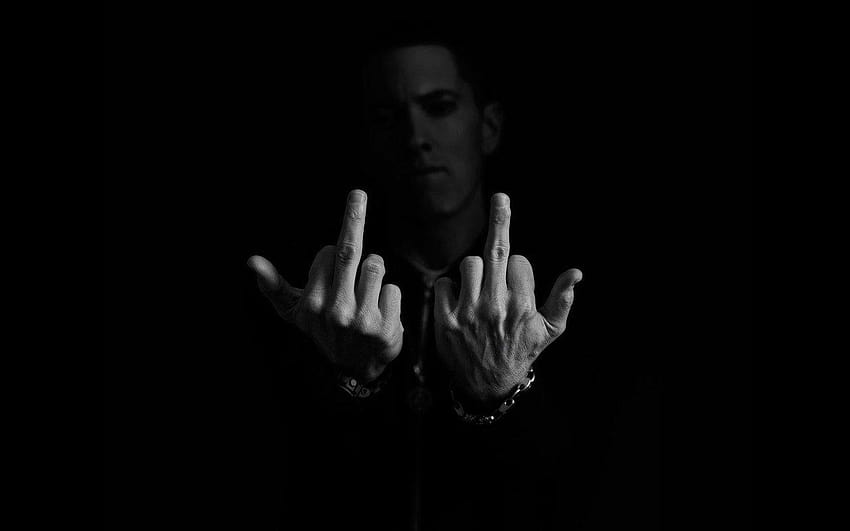 Eminem Popular, dedo médio papel de parede HD