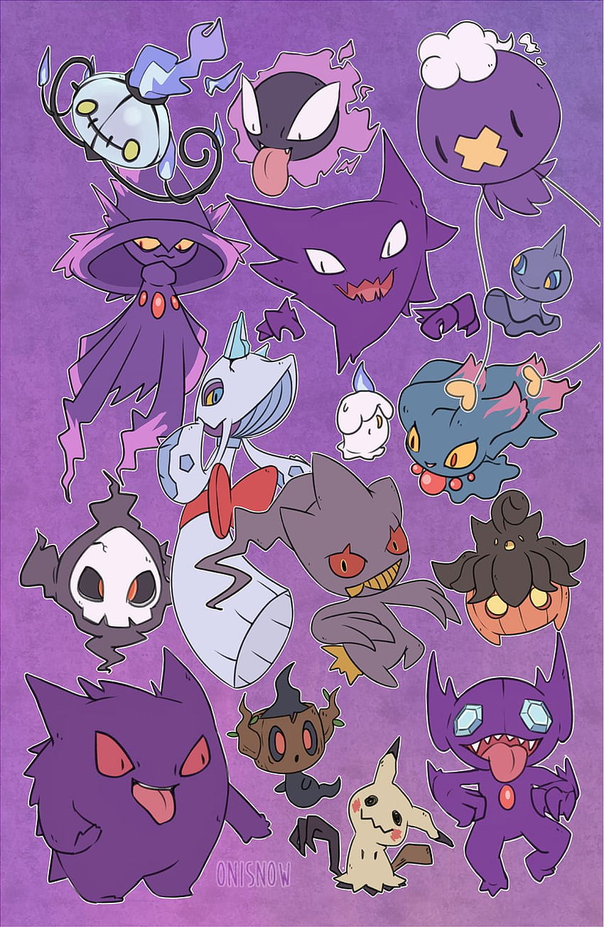 fondo de pantalla de pokemon tipo fantasma