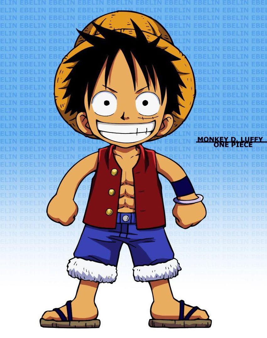 Chibi Luffy One Piece Vector, chibi one piece background HD phone wallpaper