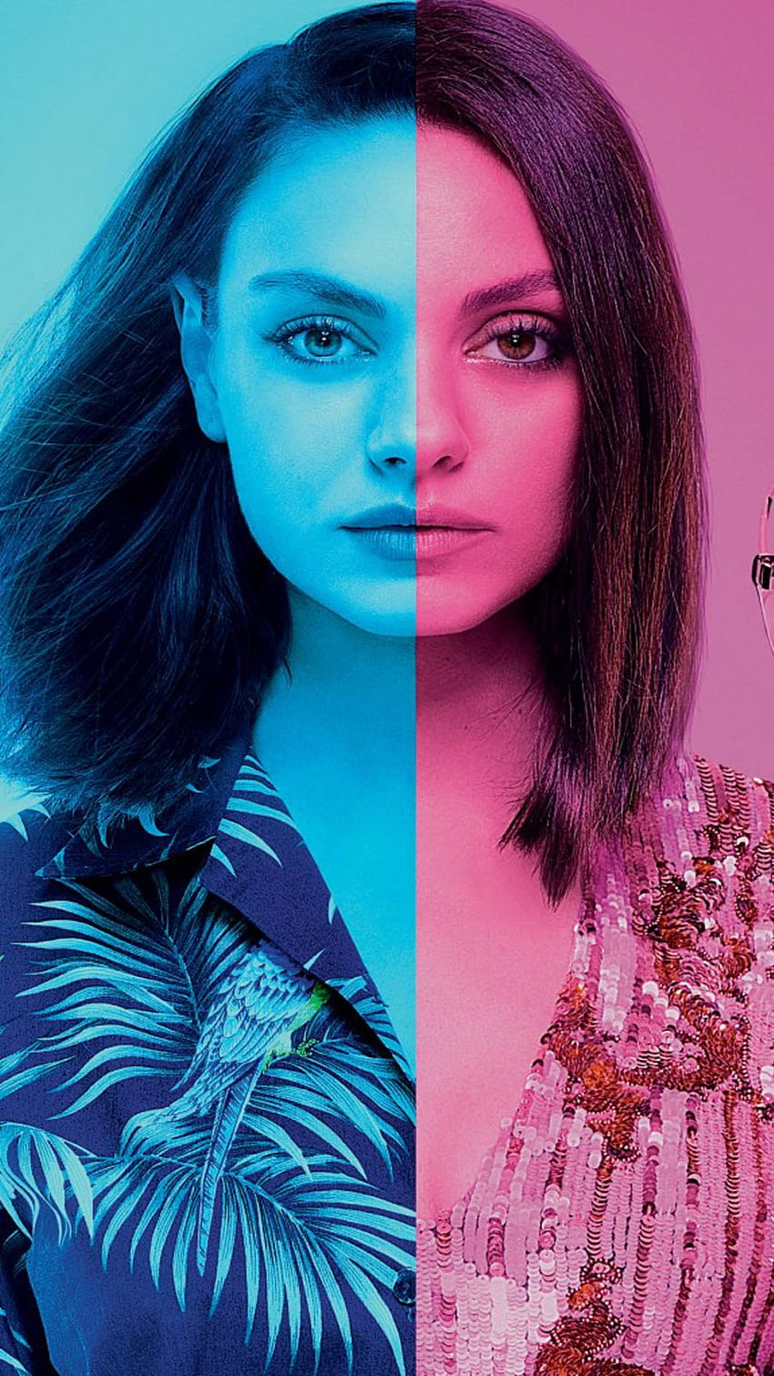 Mila Kunis Dual Face In The Spy Who Dumped Me Ultra Mobile, mila kunis phone HD phone wallpaper