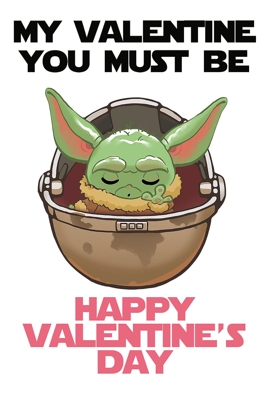 printables baby yoda valentines day card