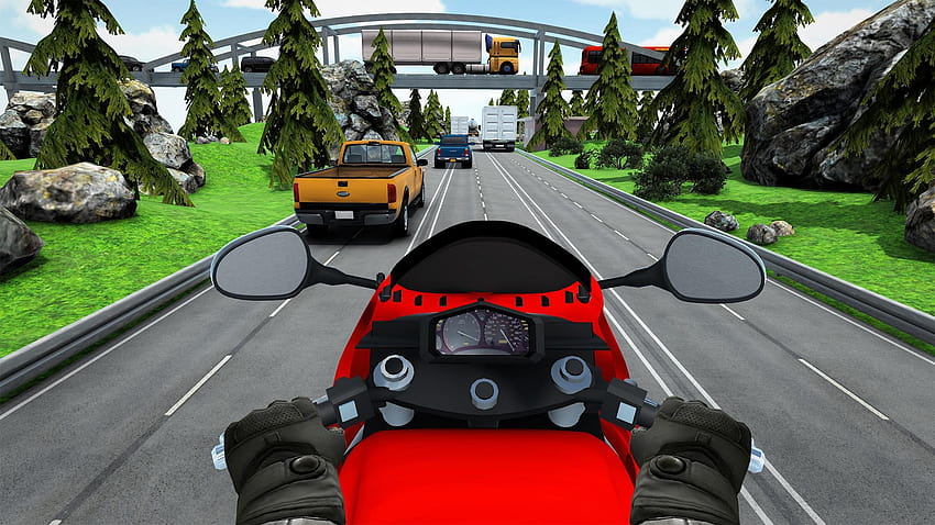 Highway Bike Racing Games:Moto X3m Race bike games for Android HD wallpaper