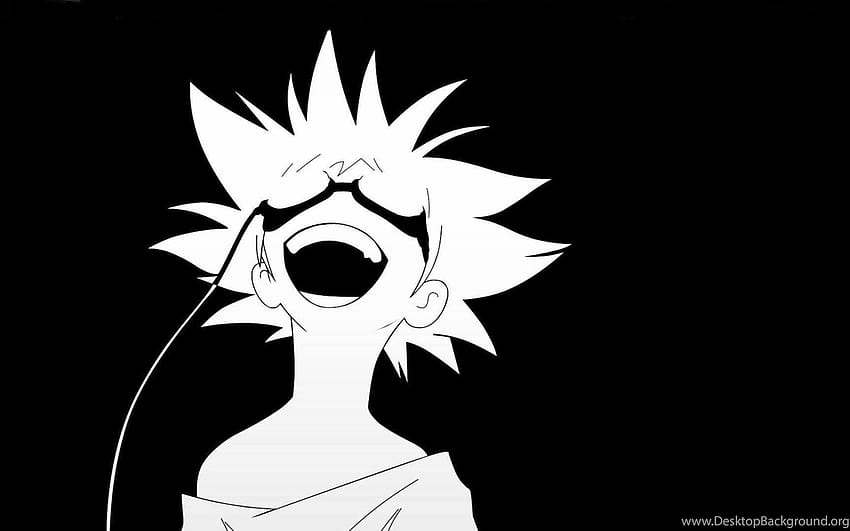 블랙 화이트 카우보이 비밥 안경 에드워드 애니메이션 소년 웃음... 배경 HD 월페이퍼