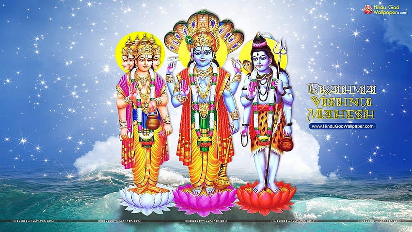 Hindu God for : Brahma Vishnu Mahesh HD wallpaper