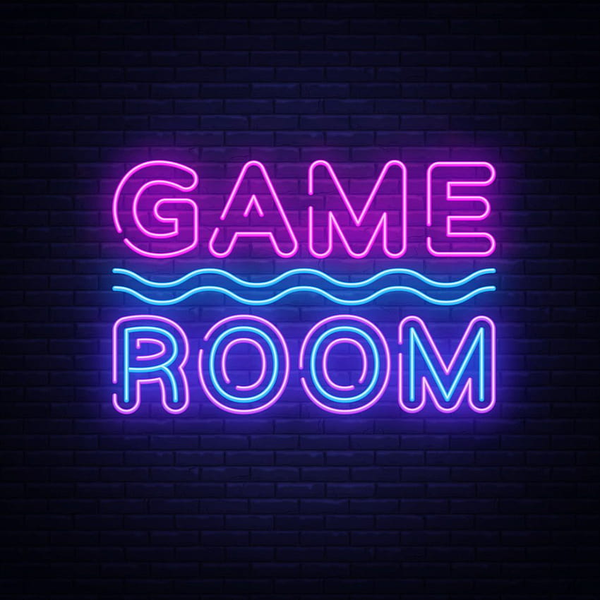 Game Room Text LED Neon Sign w 2020 roku, najlepsza estetyka gier Tapeta na telefon HD