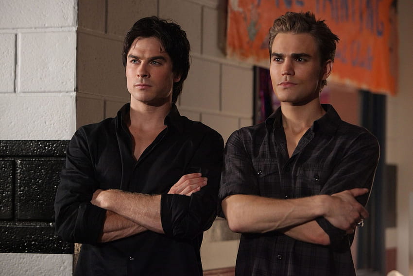 Frères Salvatore, Damon et Stefan Salvatore Fond d'écran HD