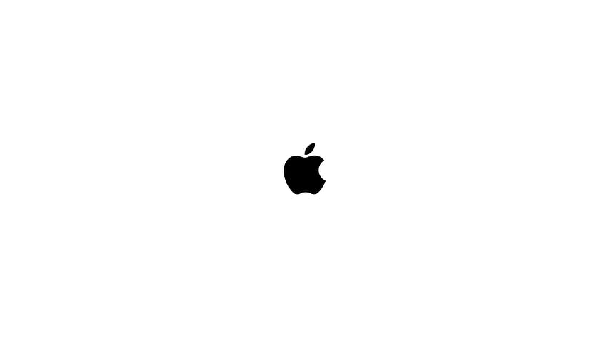 Czarne logo Apple U, marka Apple Tapeta HD