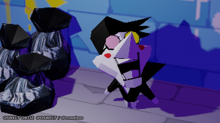 Spamton lowpoly model inspired by psx graphics: Deltarune HD wallpaper