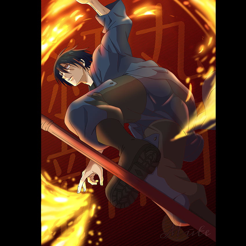¡Fuerza de fuego Bennimaru Shimon! Por Mūte [FB] Versión en color, shinmon benimaru fondo de pantalla del teléfono