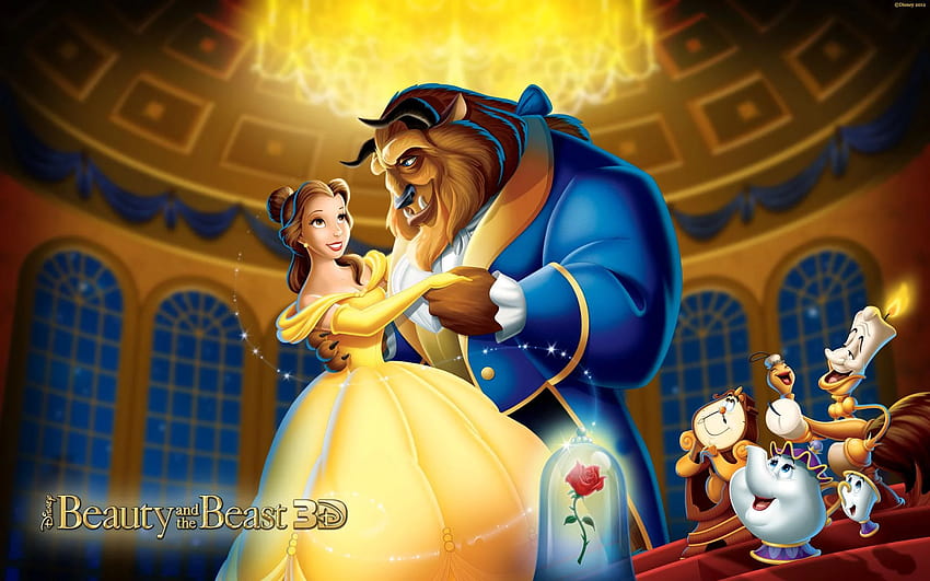 Disney Princess Beauty And The Beast 3D dan Wallpaper HD