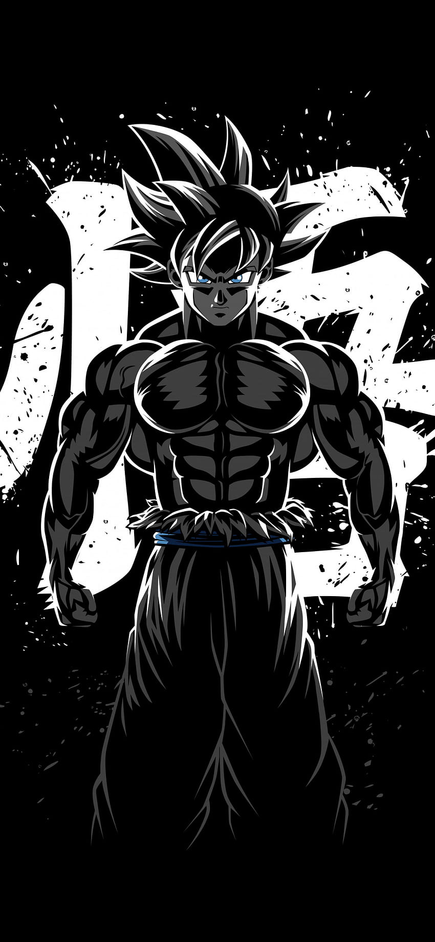 Goku Musculoso , Dragon Ball Z, AMOLED, Minimal, Black background, Black/Dark, iphone goku HD phone wallpaper