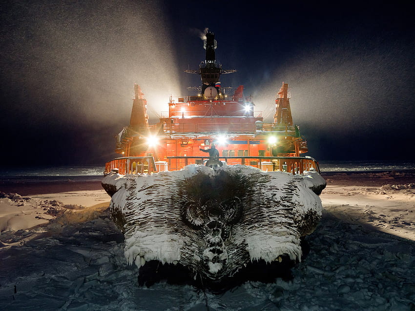 Russia's Bid to Exploit Gas Under the Stunning Arctic Tundra, icebreaker boat HD wallpaper