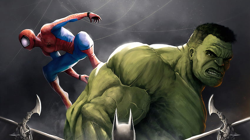 Hulk And Spider Man Art, hulk vs venom HD wallpaper | Pxfuel