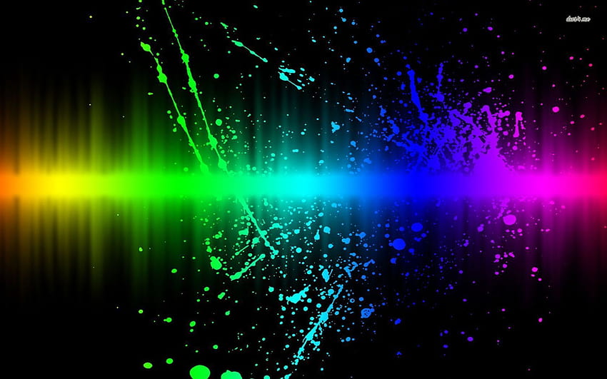 Rainbow Splash, splash effect HD wallpaper