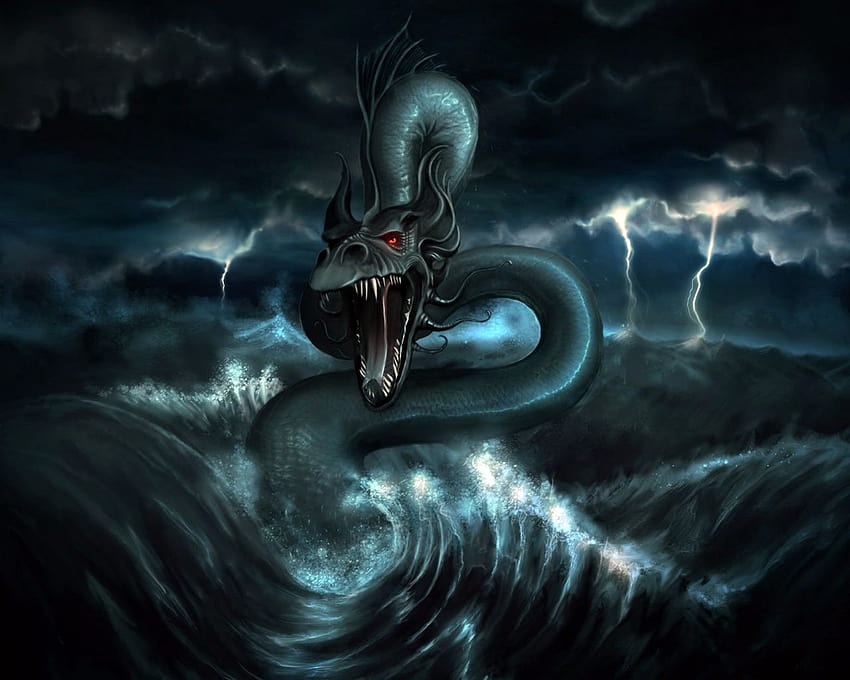 Sea Snake Dragon, dragons heart HD wallpaper