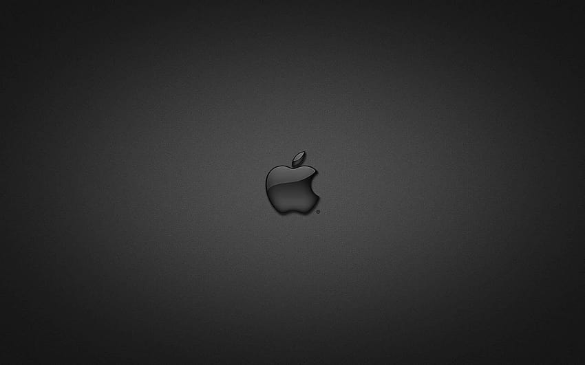 Технология Apple в черни фонове, черен матов фон HD тапет