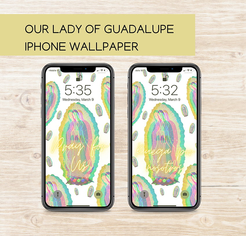 โทรศัพท์ Our Lady of Guadalupe Iphone สีนีออน วอลล์เปเปอร์ HD