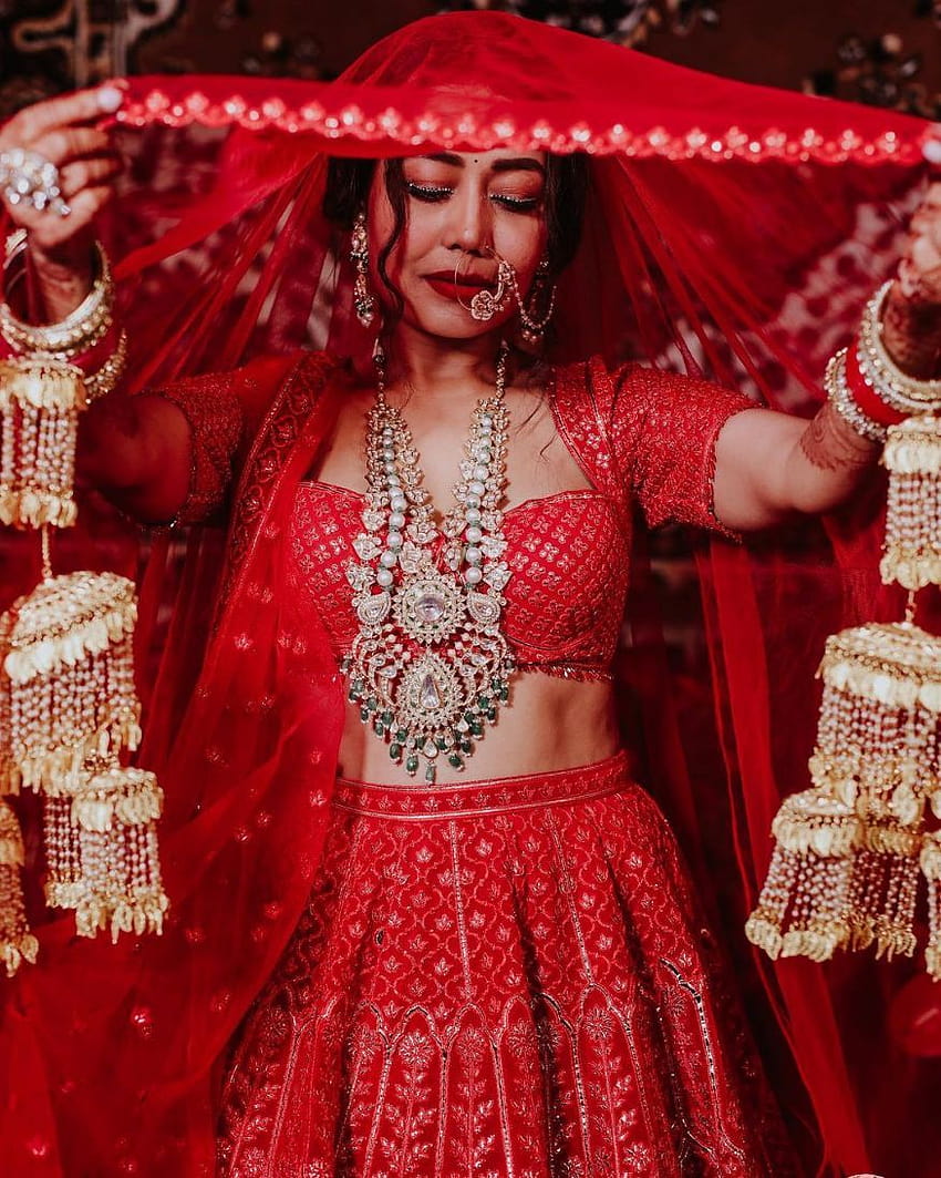 Jede Aufrichtigkeit von Neha Kakkar & Rohanpreet Singhs Hochzeitsgala, neha kakkar wedding HD-Handy-Hintergrundbild