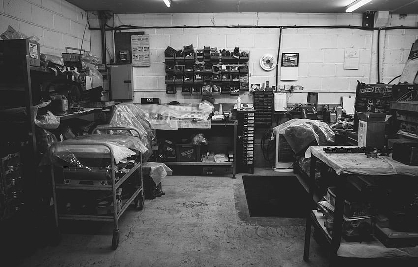Garage, Werkzeug, Werkstatt, Werkbank, Abschnitt интерьер HD-Hintergrundbild