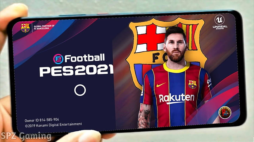 eFootball PES 2021 Mobile Ново меню Оригинално лого и комплекти Пач Android Най-добра графика HD тапет
