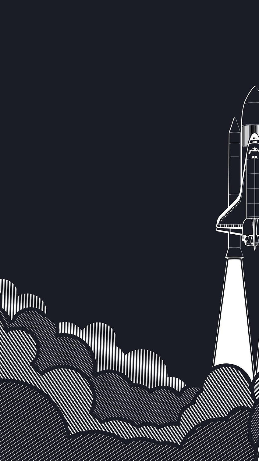 1080x1920 Space Shuttle Rocket Startup Concepts Minimalism Iphone, black minimalist rocket HD phone wallpaper