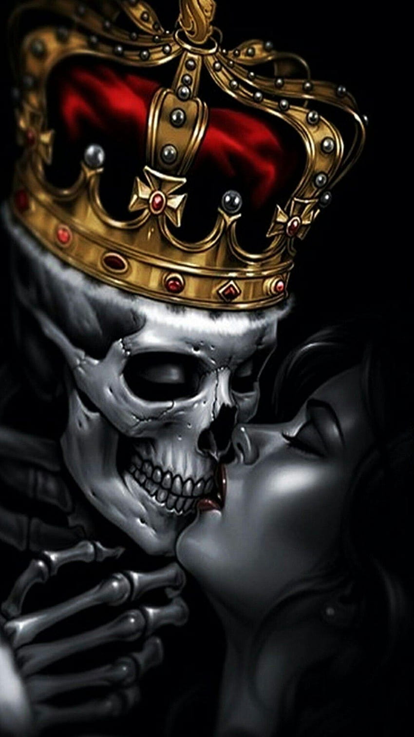 Skull King And Queen HD phone wallpaper