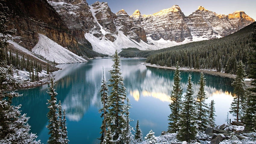 Alberta banff taman nasional kanada musim dingin, taman nasional Wallpaper HD