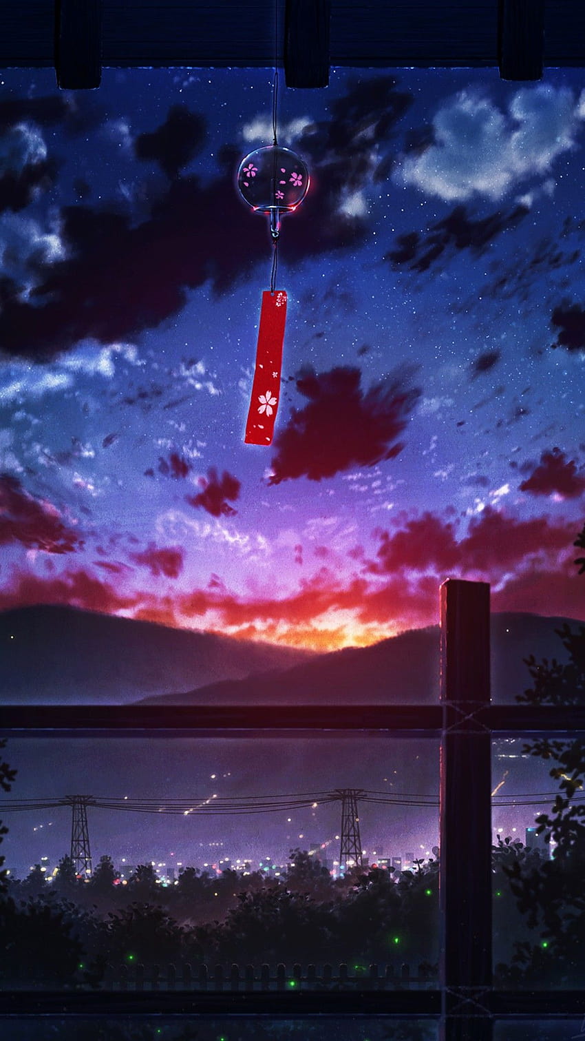 90 Anime scenery ideas in 2022, aesthetic anime portrait HD phone wallpaper
