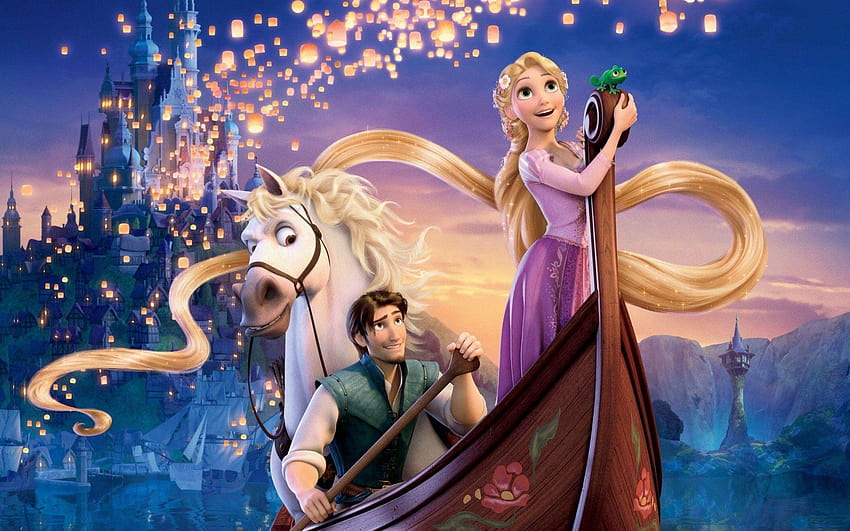 Заплетени герои Rapunzel & Flynn Rider HD тапет