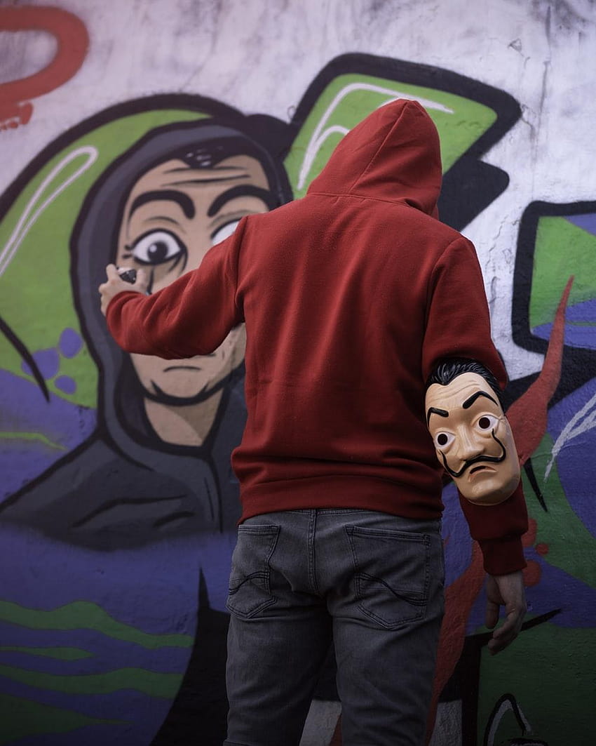 woman wearing red pullover hoodie – Person on, money heist berlin phone HD phone wallpaper