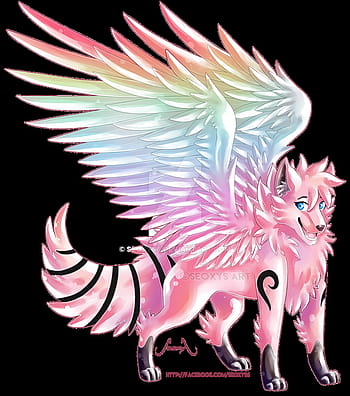 Night Howl Winged Wolf  Anime Wolves With Wings  Free Transparent PNG  Clipart Images Download
