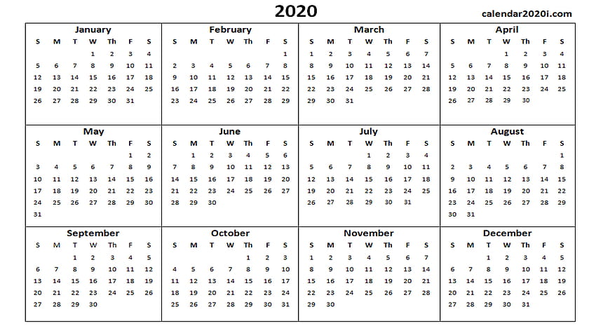 Druckbare Kalendervorlage 2020 Feiertage, Word, Excel, PDF, Kalender HD-Hintergrundbild