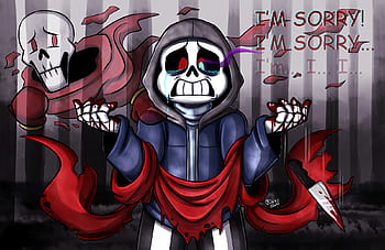 Dust Sans and Paps, dusttale, murder sans, HD phone wallpaper