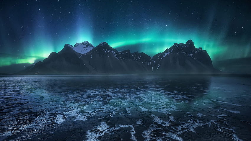 Island-Nacht HD-Hintergrundbild
